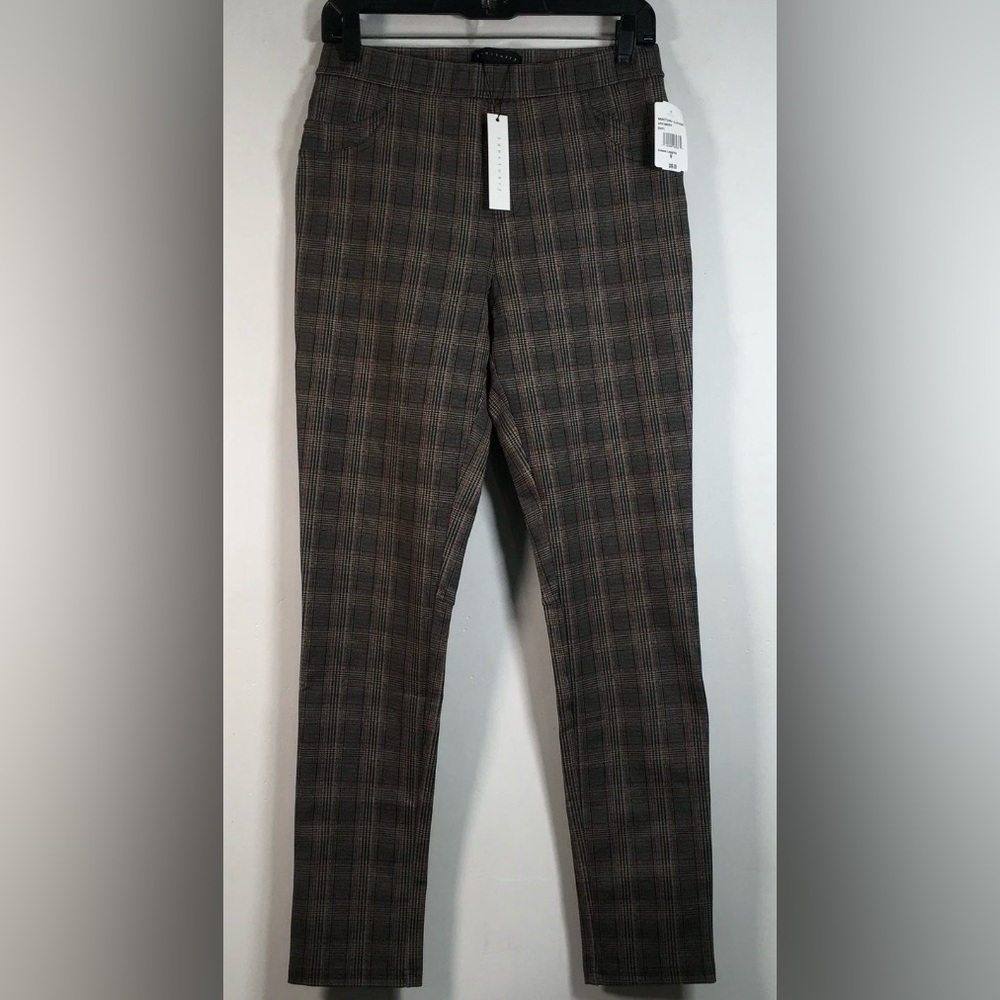 Sanctuary Women's Brown Plaid Skinny Pants